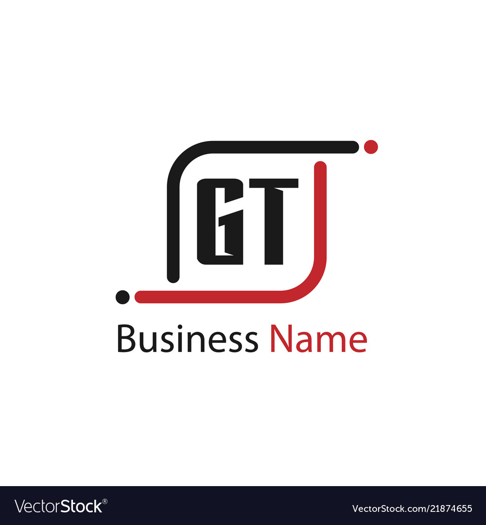 Initial letter gt logo template design