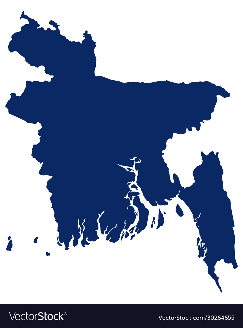 Map bangladesh in blue colour