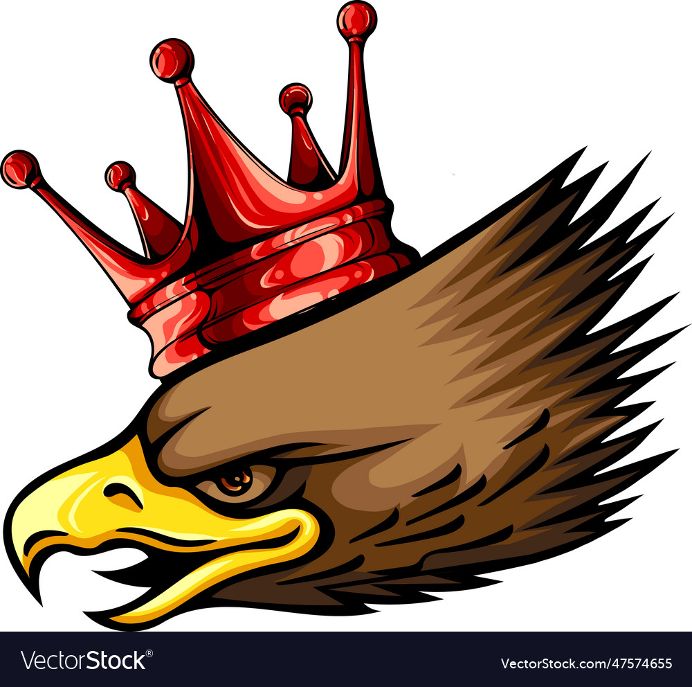 Mascot head of an eagle design Royalty Free Vector Image