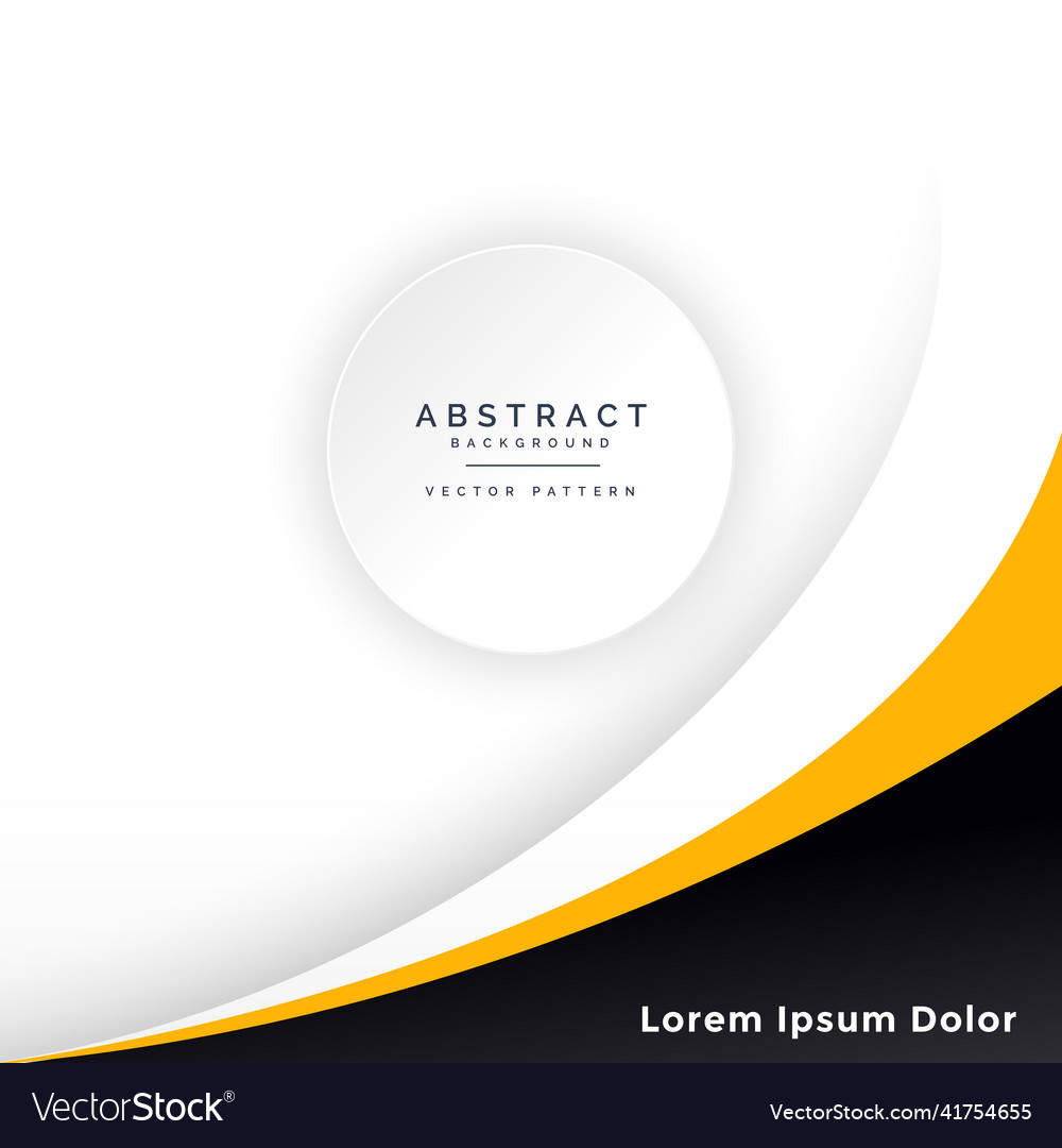 Modern white background design with yellow theme Vector Image