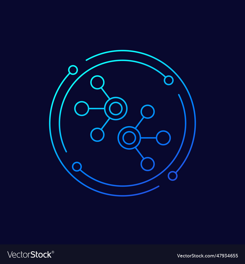 Nodes Icon Linear Design Royalty Free Vector Image