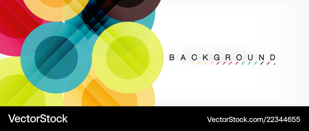 Overlapping circles design background Royalty Free Vector