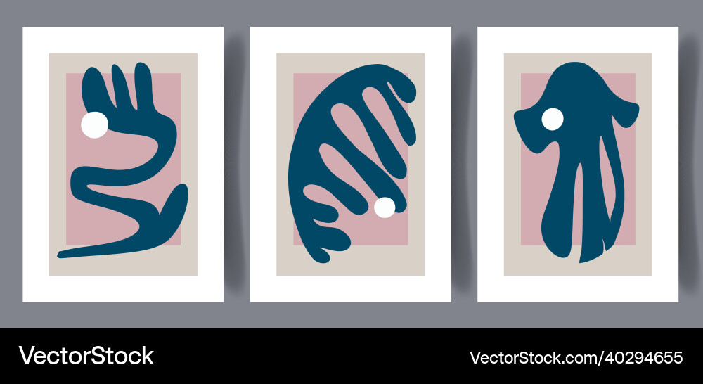 Printable wall art poster set Royalty Free Vector Image