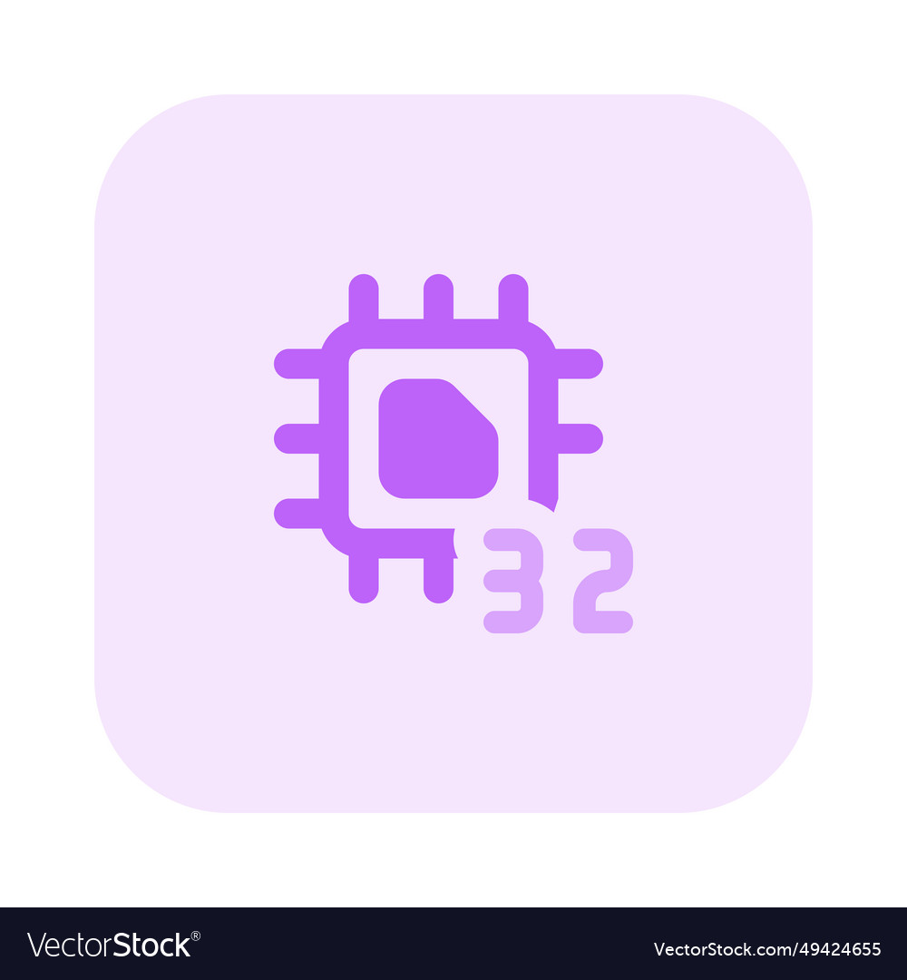 Processing unit with a 32-bit data capacity