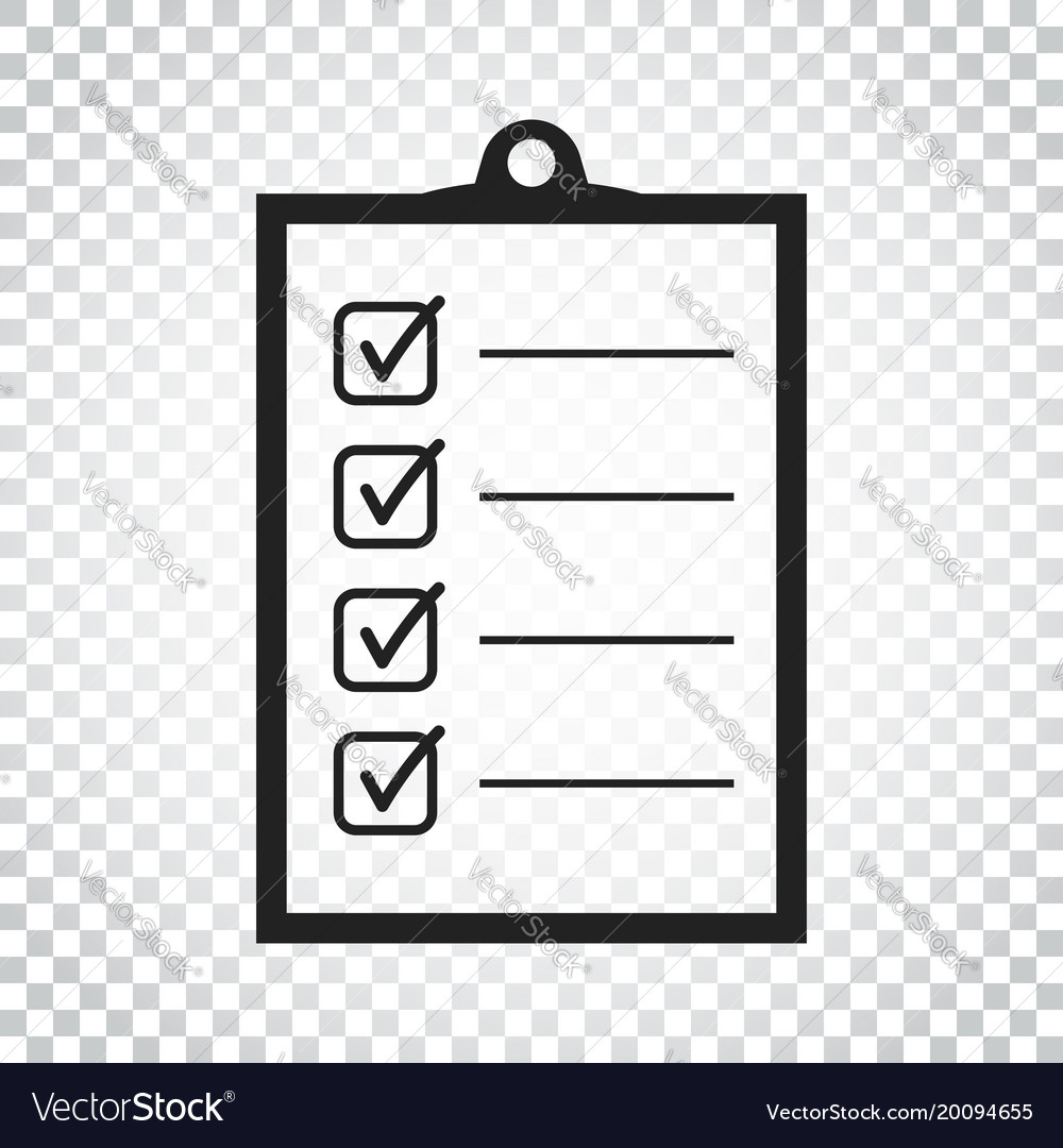 to do list icon checklist task list in flat style vector image