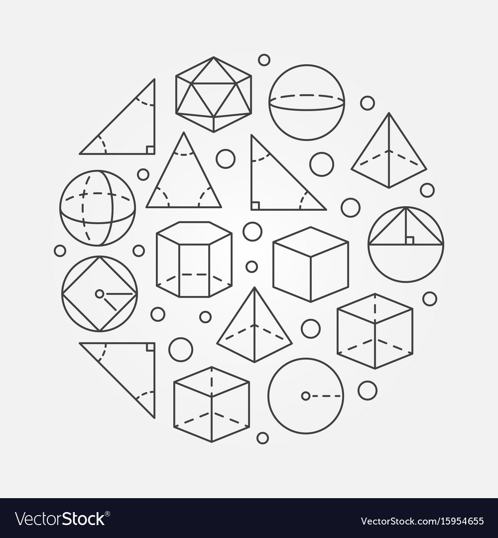 Trigonometry and geometry royalty free vector image