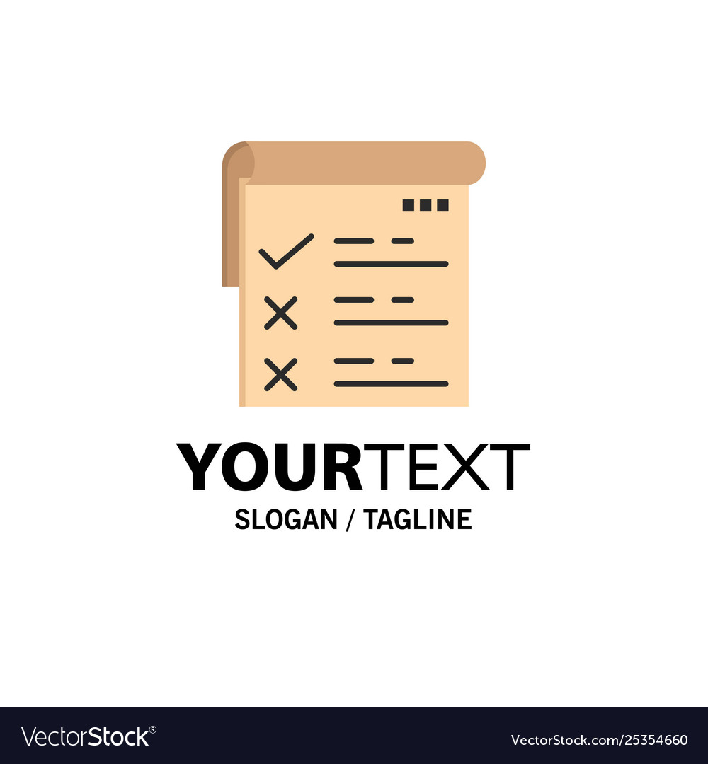 Checklist testing report qa business logo vector image Checklist testing report qa business logo