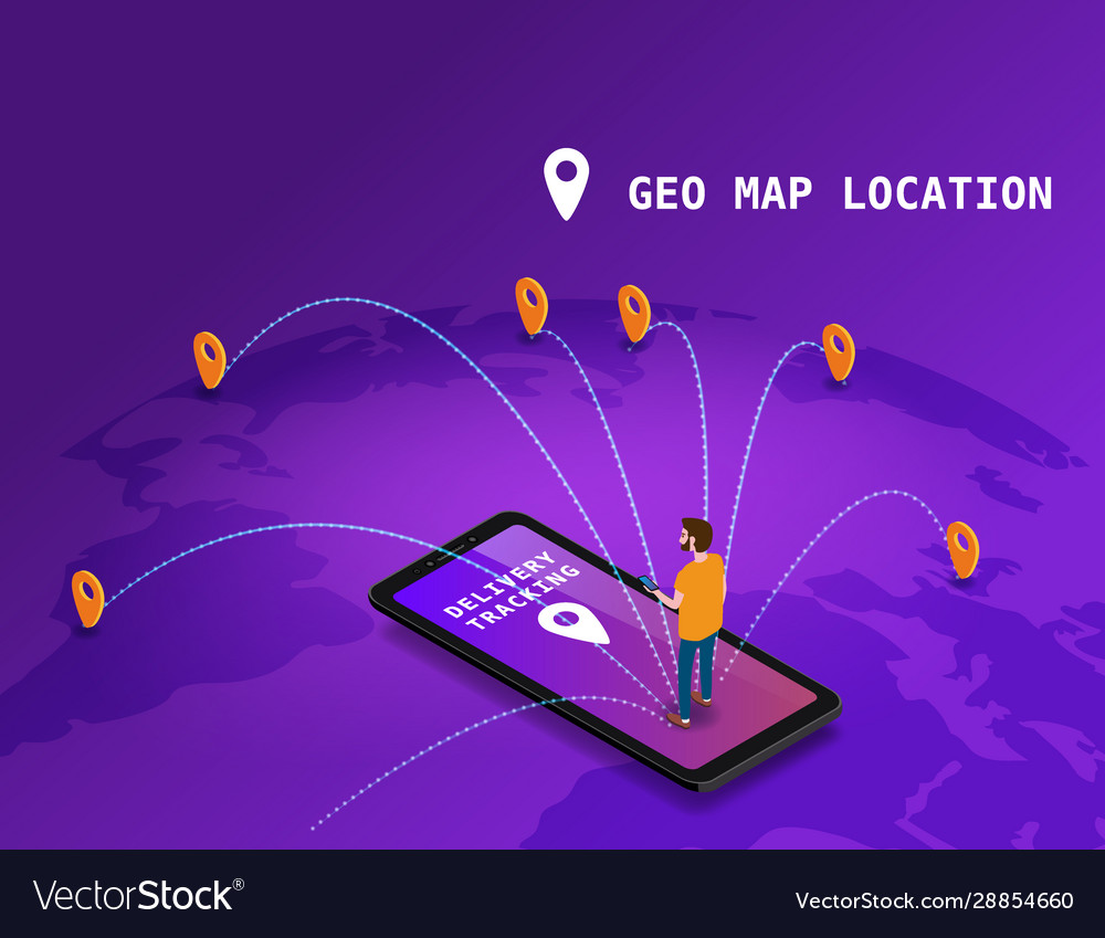 Delivery global tracking system service online Vector Image