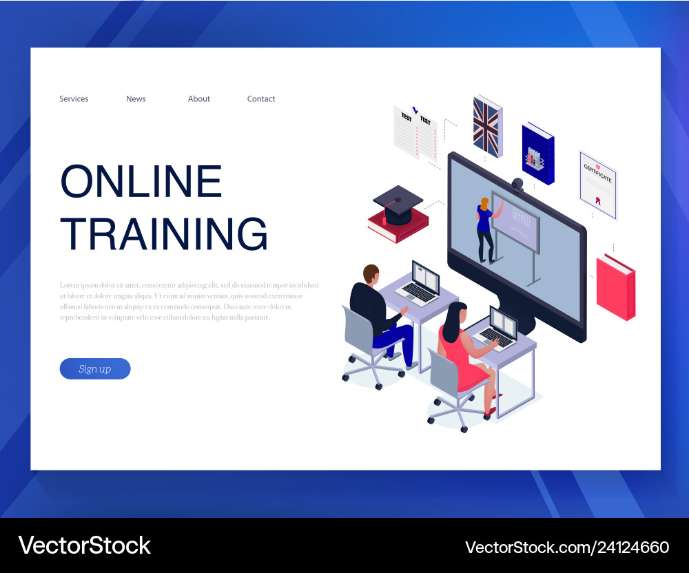 Online Library Banner Royalty Free Vector Image