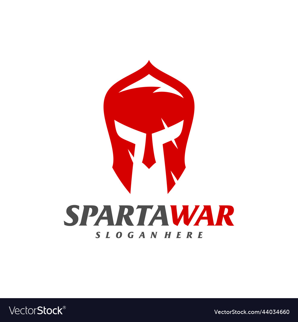 Spartan warrior logo helmet design