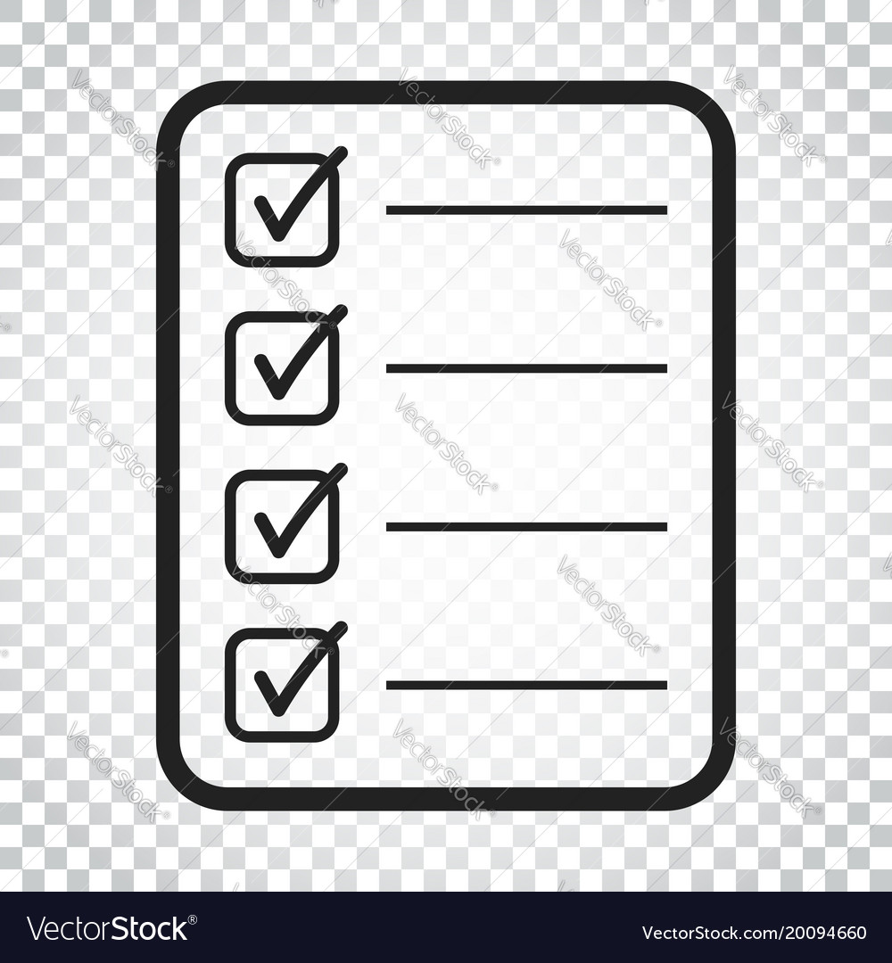 To Do List Icon Checklist Task List In Flat Style Vector Image