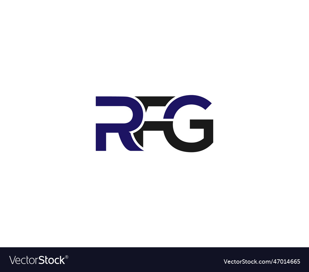 Abstract initial letter rfg simple logo Royalty Free Vector