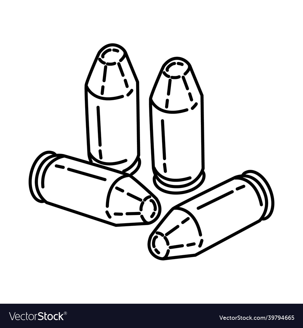 Ammunition icon doodle hand drawn or outline vector image Ammunition icon doodle hand drawn or outline