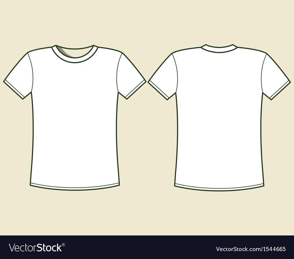 Blank t shirt template Royalty Free Vector Image