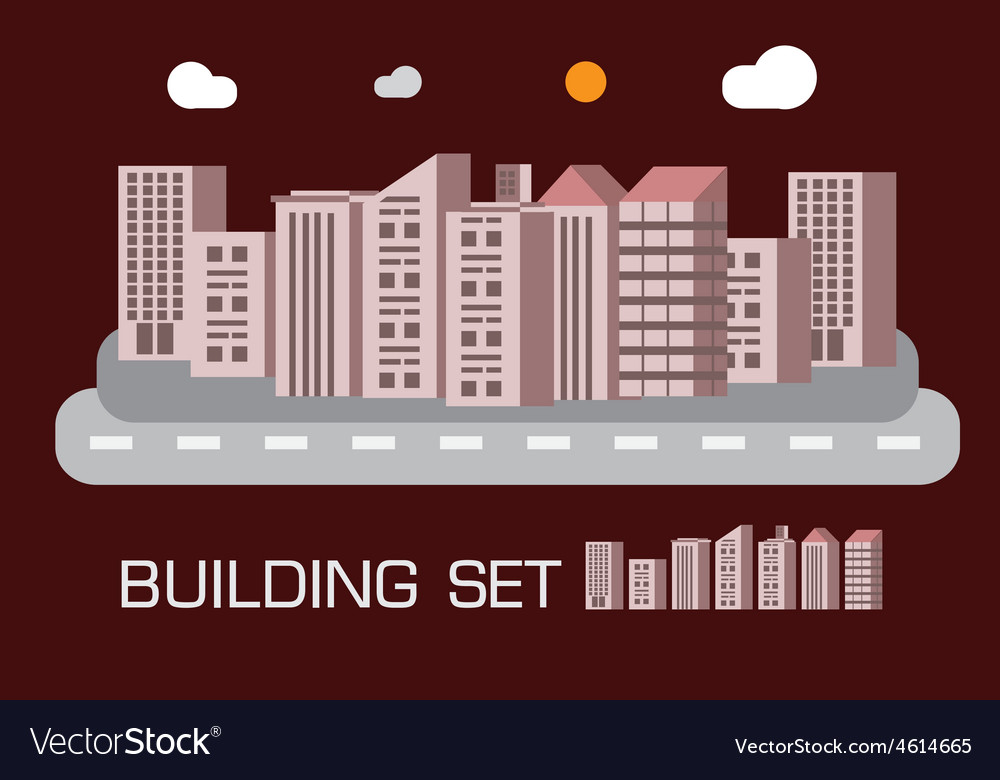 Building set red tone concept