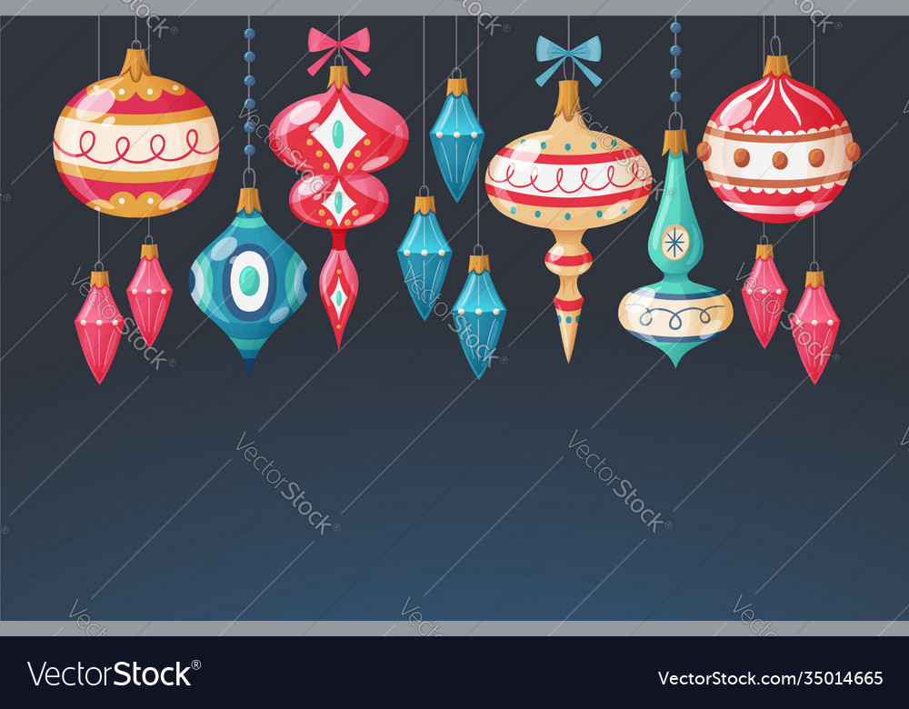 Christmas decoration background Royalty Free Vector Image