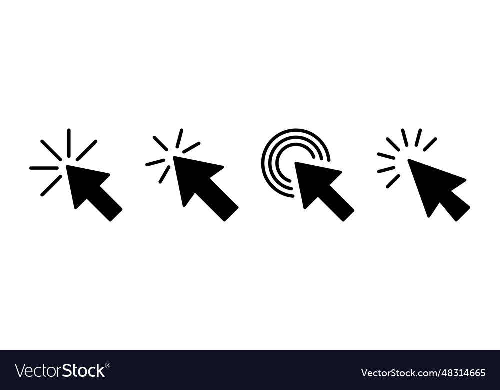 Click icon cursor pointer sign vector image Click icon cursor pointer sign
