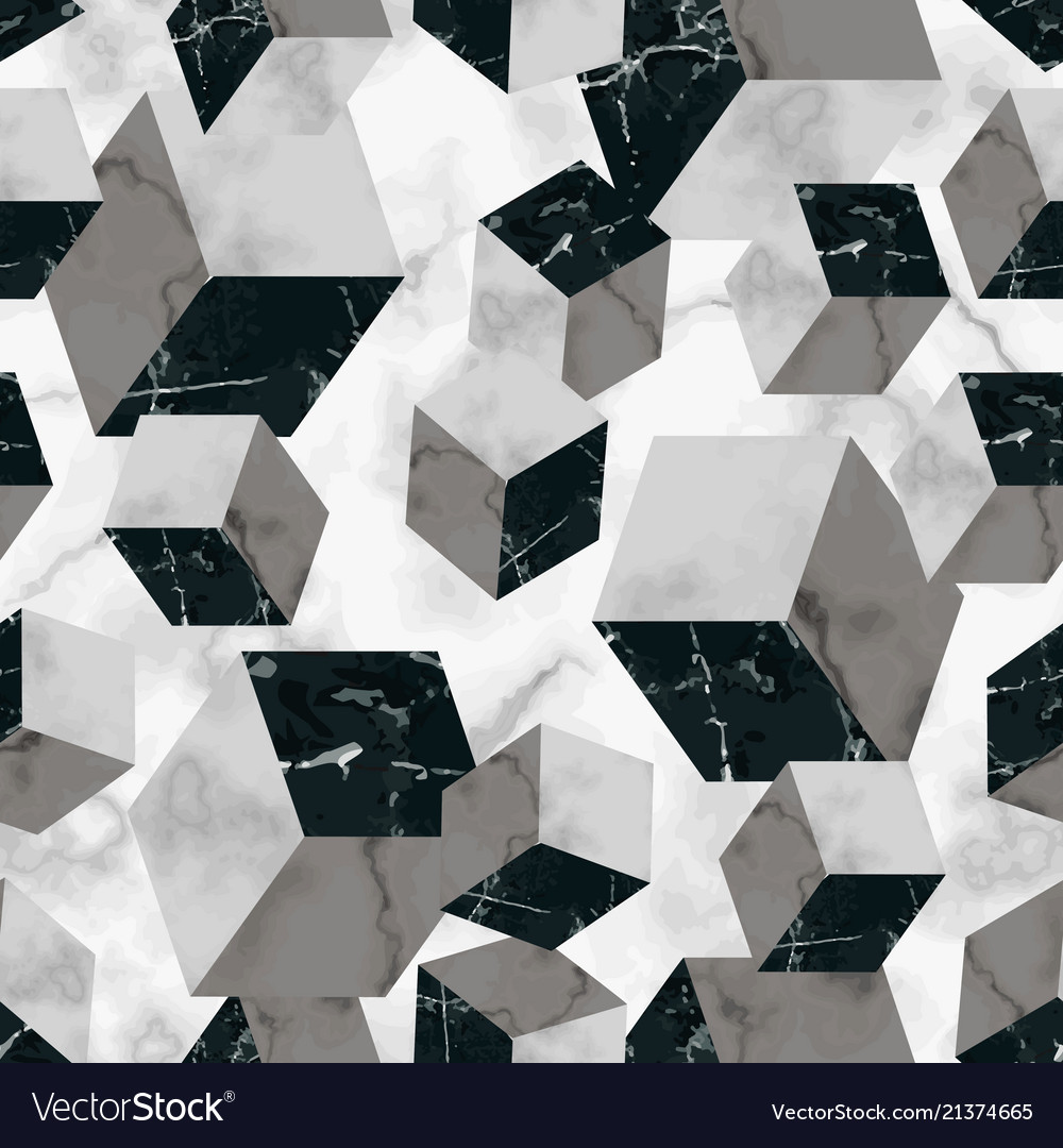 Marble luxury geometric seamless pattern Vector Image