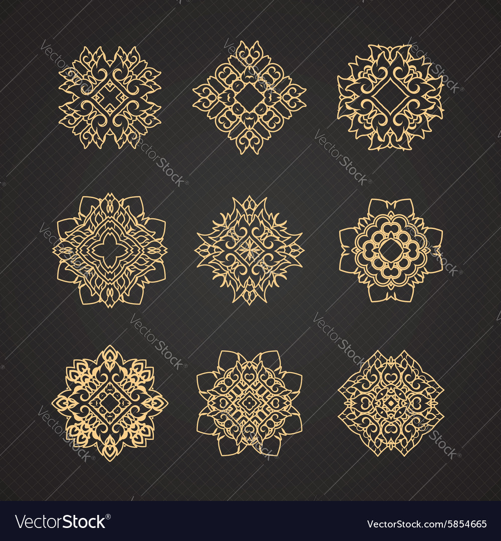 Set of thai art design