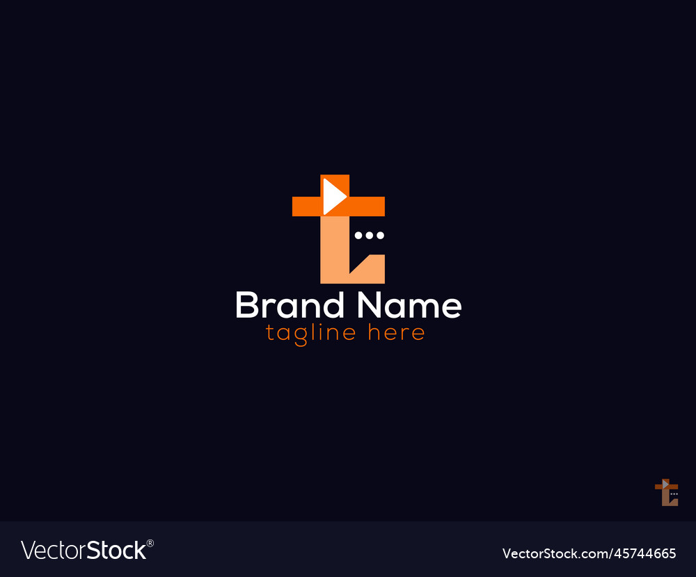 T Buchstaben-Logo - Chat-Design