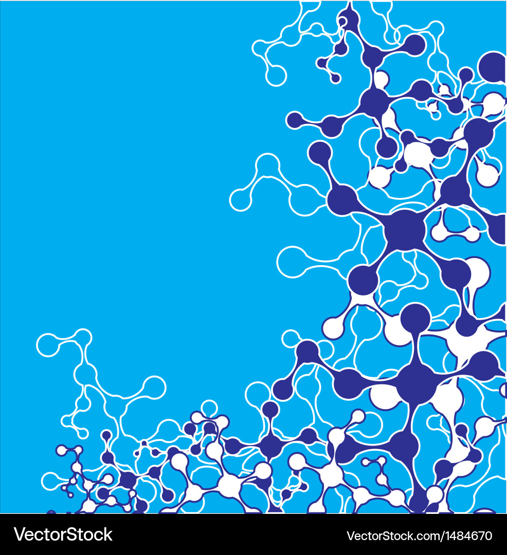 Abstract molecular structure background Royalty Free Vector