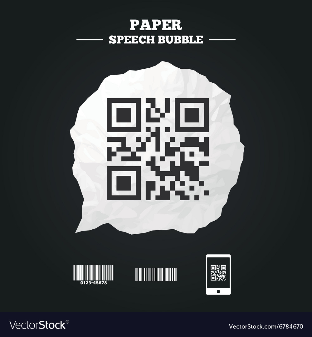 Bar and qr code icons scan barcode symbol