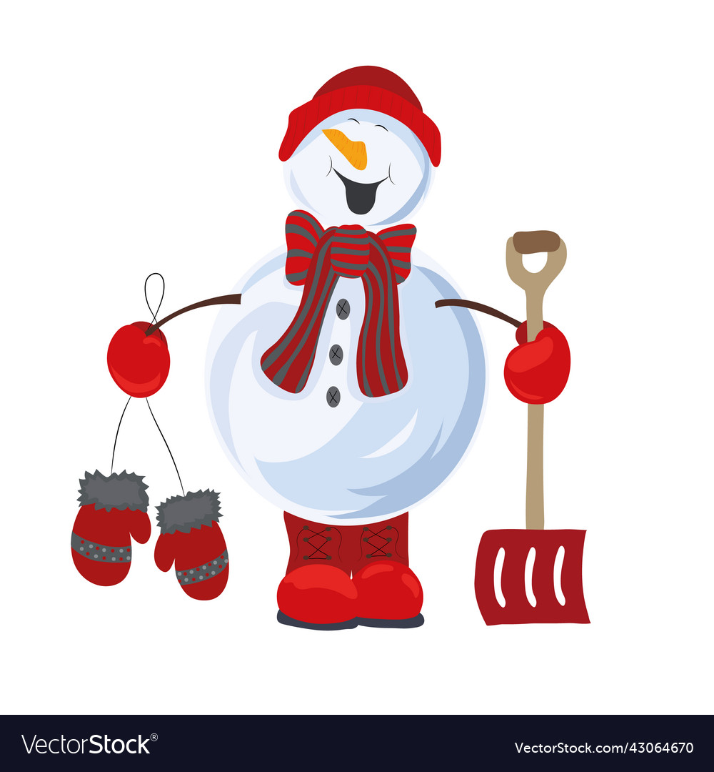 Cute cartoon snowmen Royalty Free Vector Image