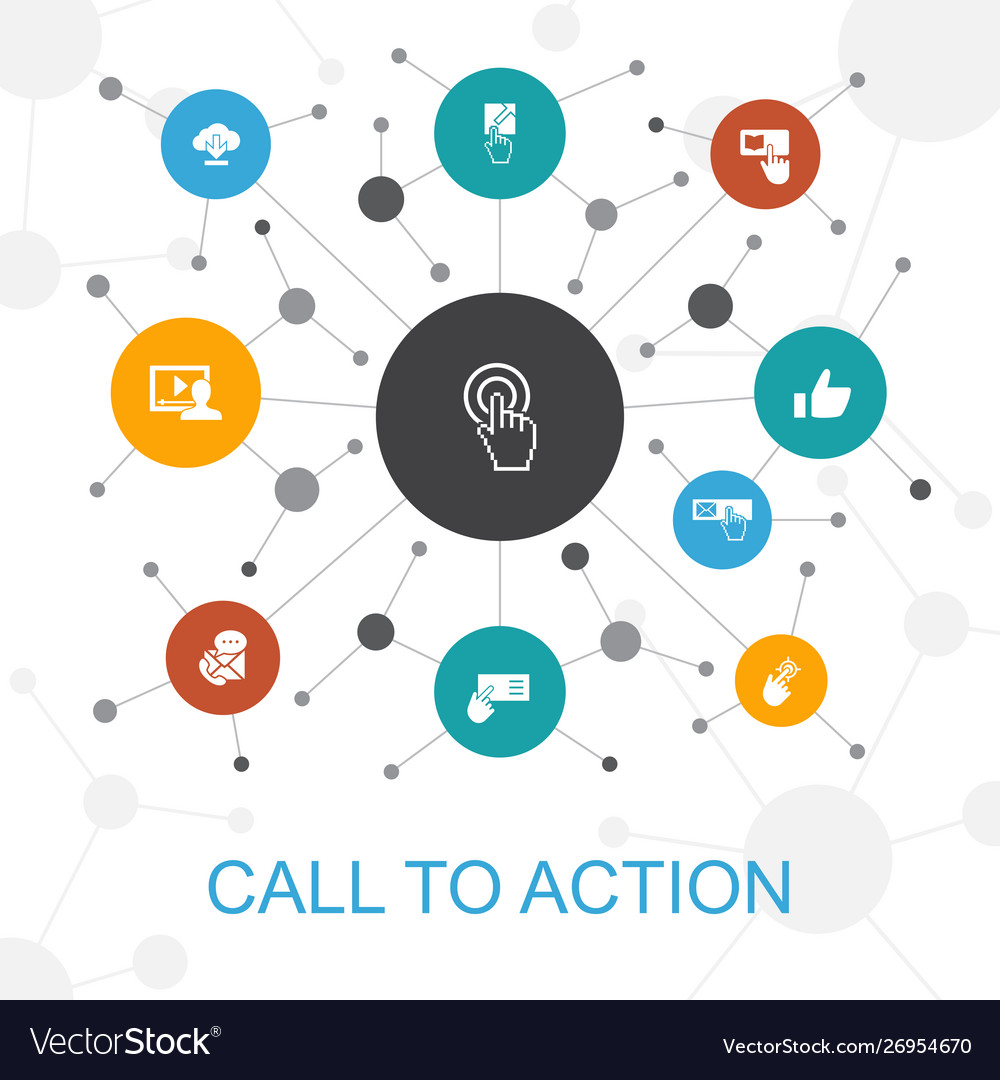 Modern Call to Action Web Icons