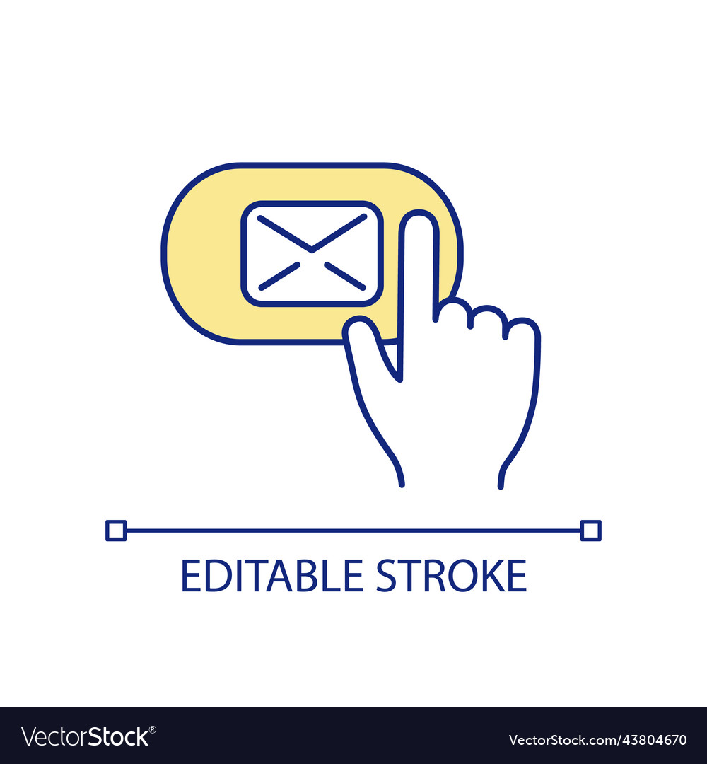 Sending electronic message rgb color icon vector image Sending electronic message rgb color icon