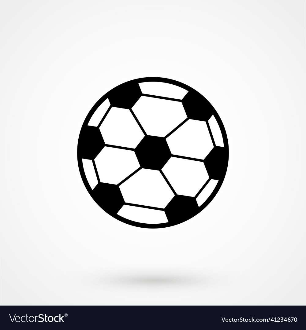 Soccer ball icon isolated on white Royalty Free Vector Image