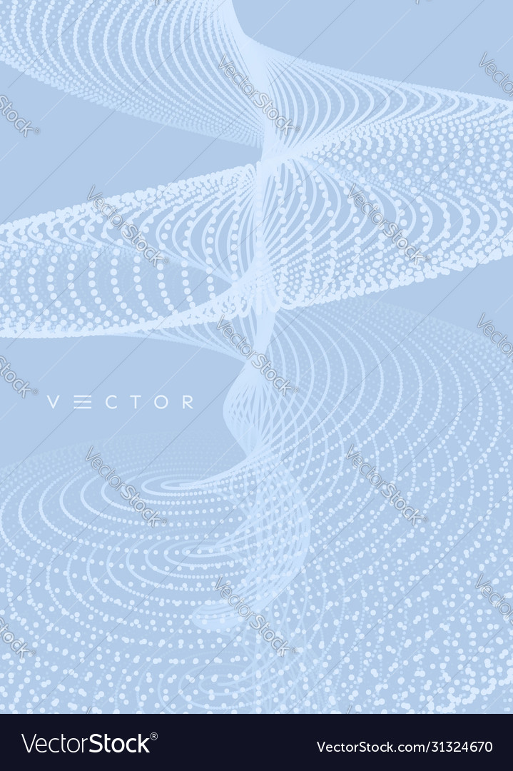 Sound waves big data visualization array vector image Sound waves big data visualization array