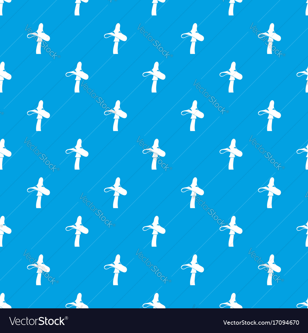 Toxic mushroom pattern seamless blue Royalty Free Vector