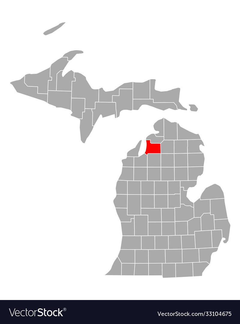 Map antrim in michigan