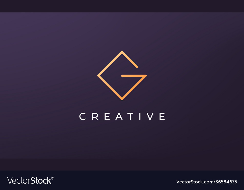 Simple and luxurious g letter logo vector image Simple and luxurious g letter logo