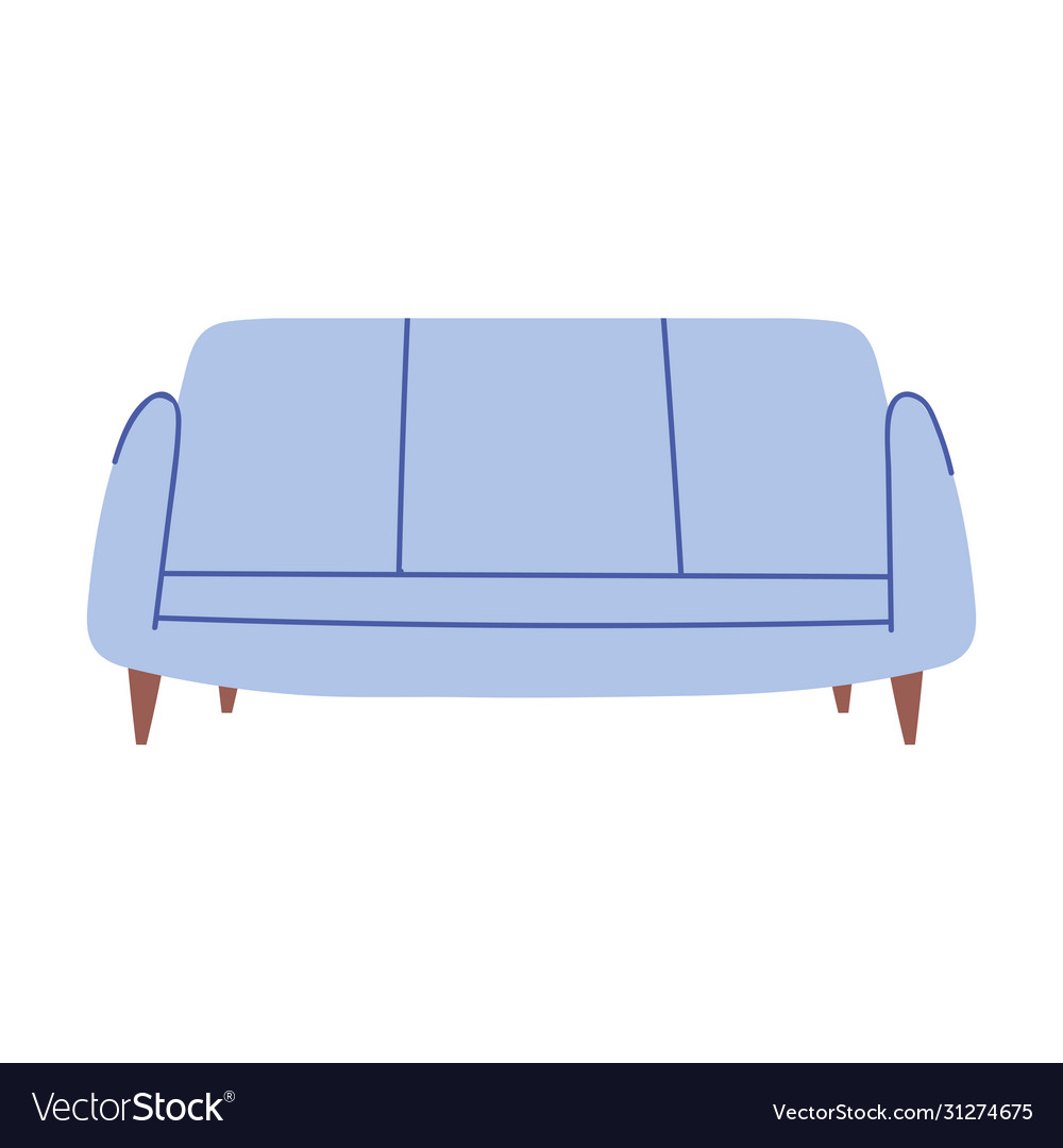 Sofa furniture comfort seat isolated icon design Vector Image