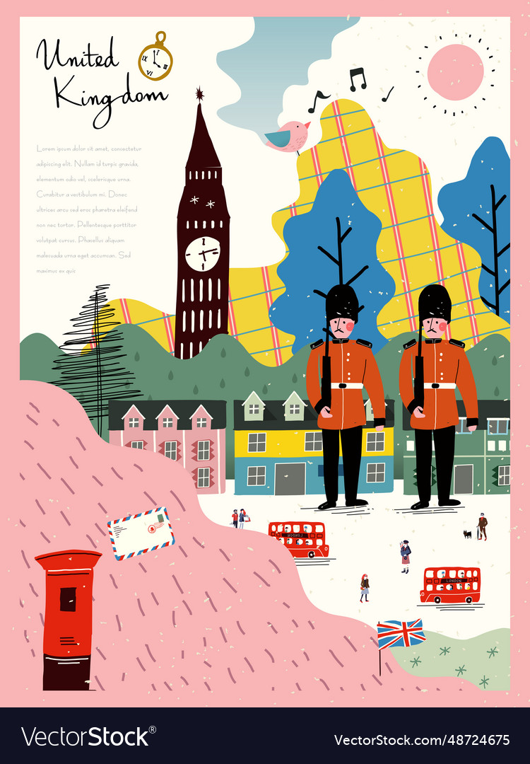 United kingdom travel impression poster