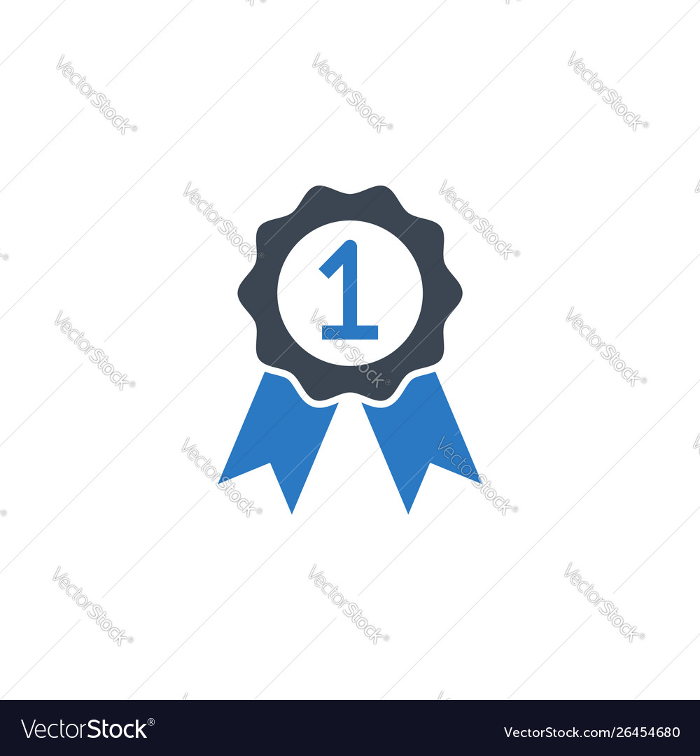 Badge with ribbons related glyph icon