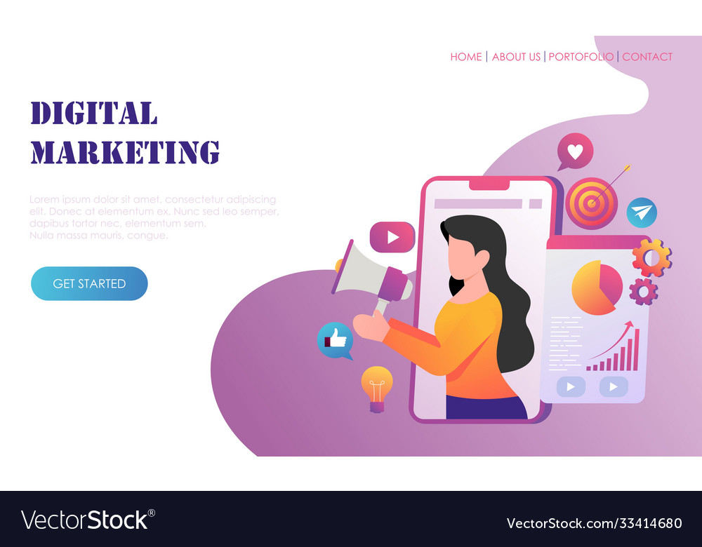 Digital marketing landing page