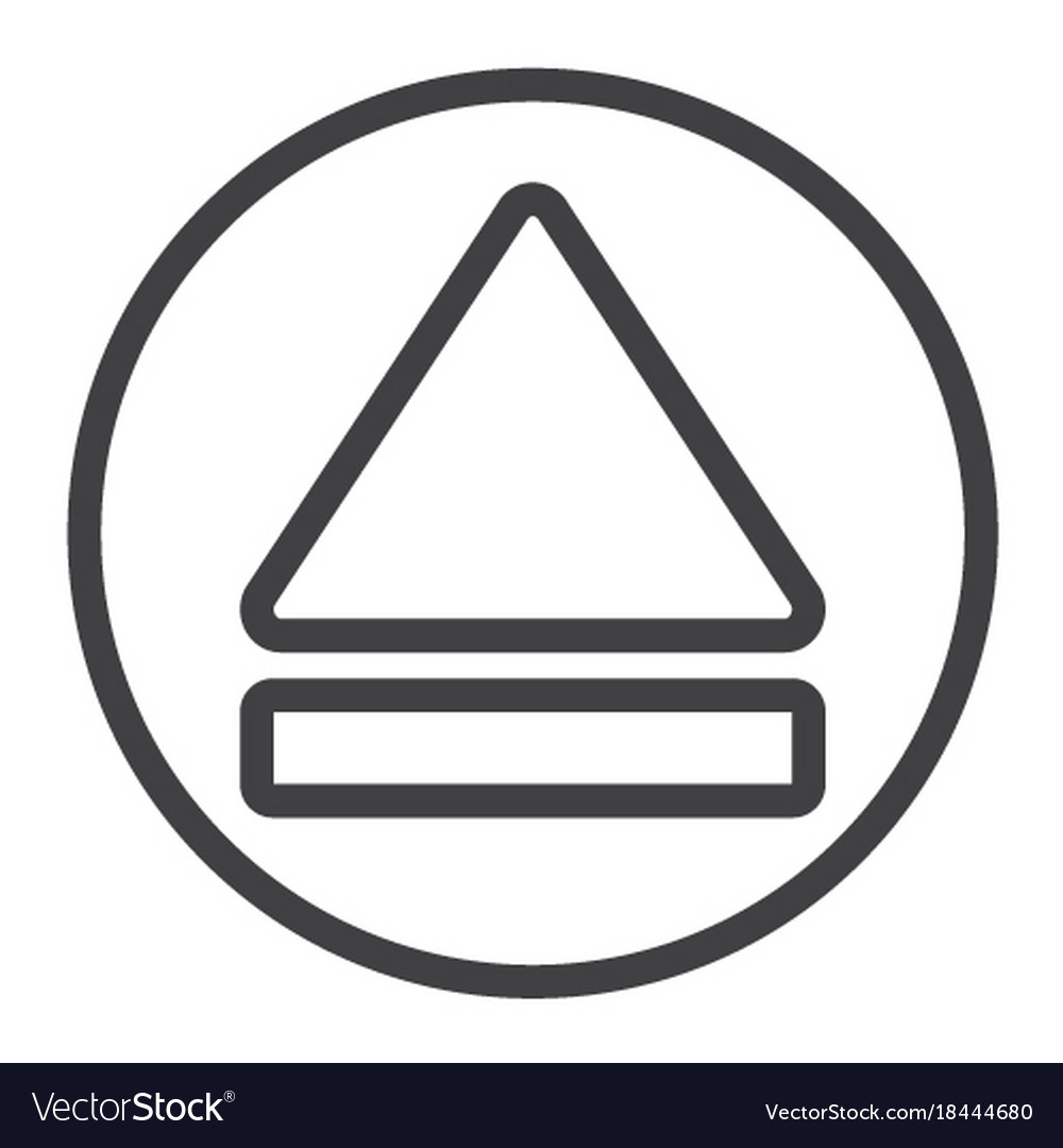 Eject line icon web and mobile button sign