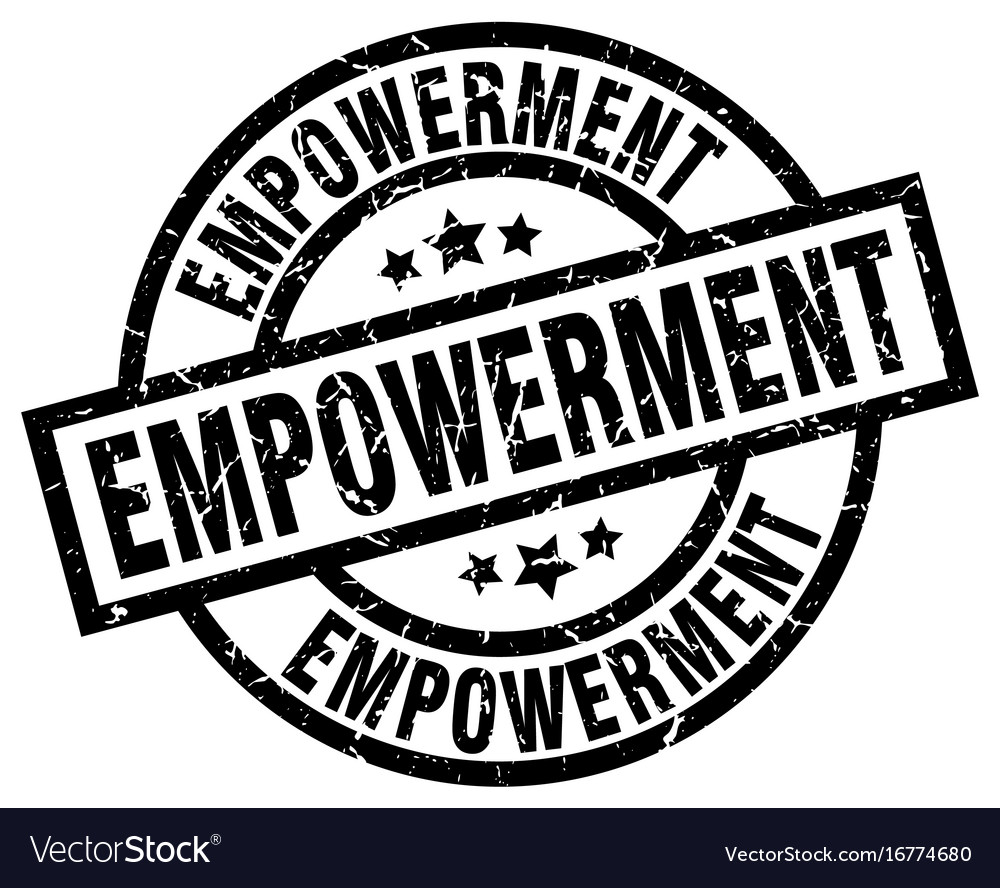 Empowerment round grunge black stamp Royalty Free Vector