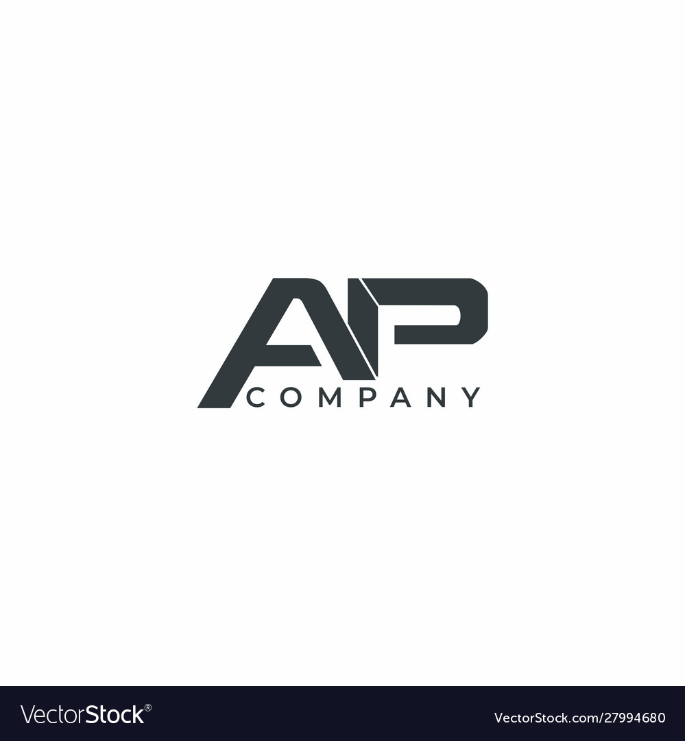 Letter ap modern company logo design template Vector Image