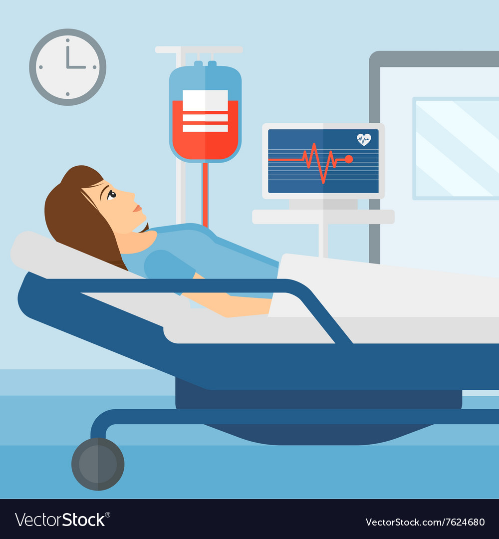 Patient In Bed Clipart - Patient In A Hospital Stock Vector - Image