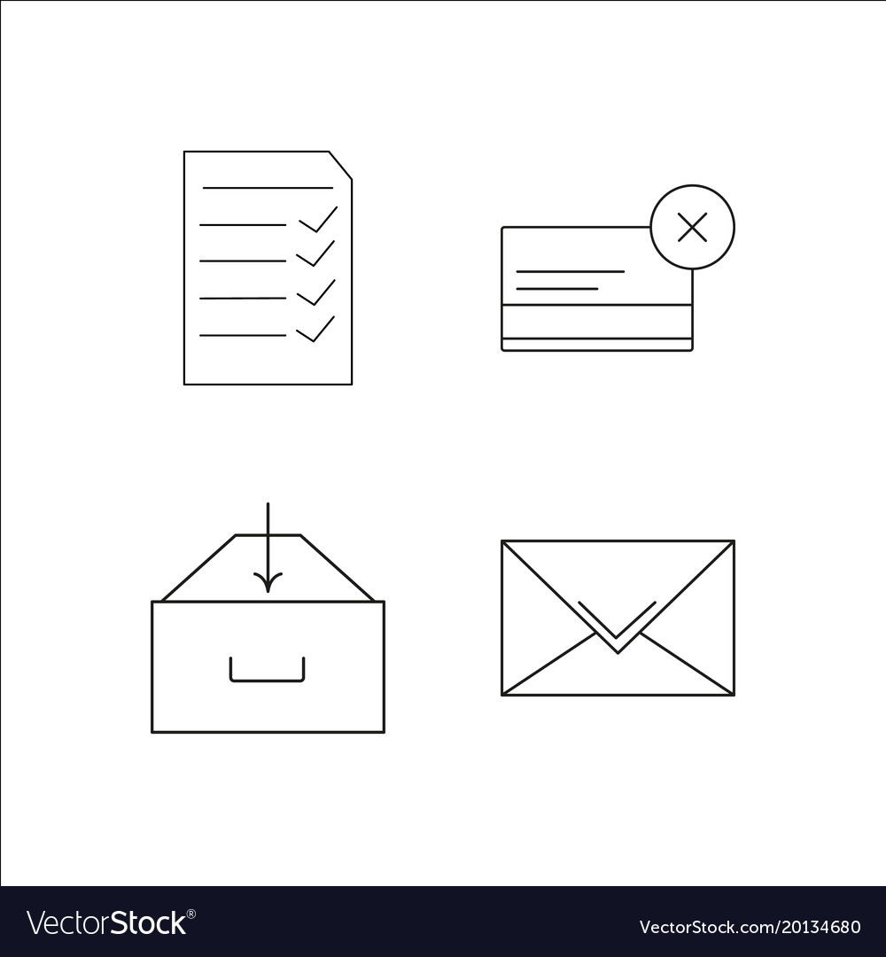 Web simple linear icon setsimple outline icons
