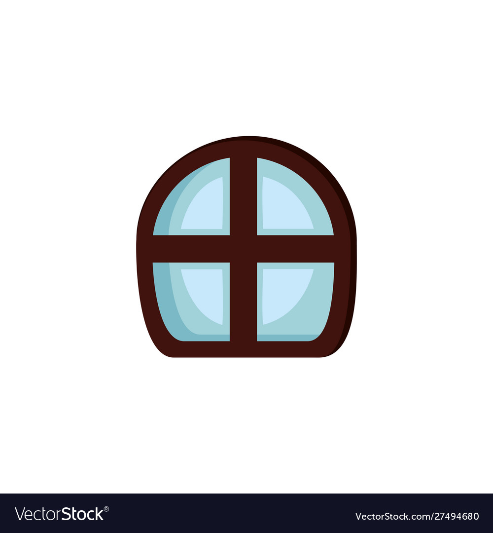 Window castle fairytale isolated icon Royalty Free Vector
