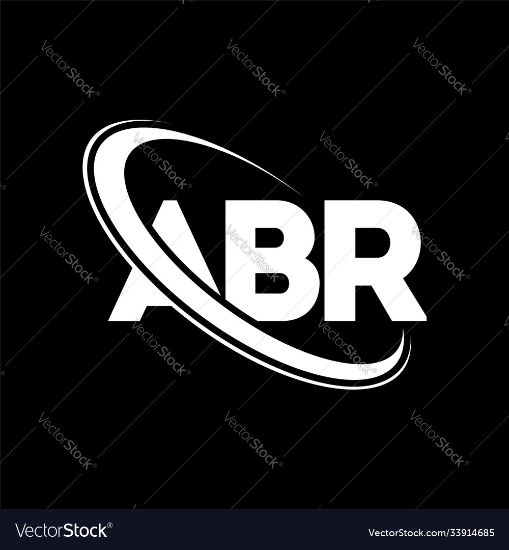 Abr logo a b r design white letter abra b r Vector Image