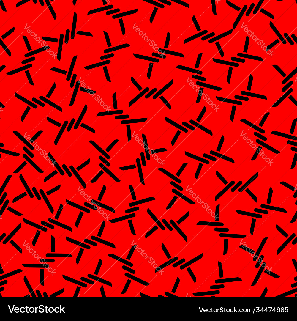 Barbed wire pattern seamless barbwire background Vector Image