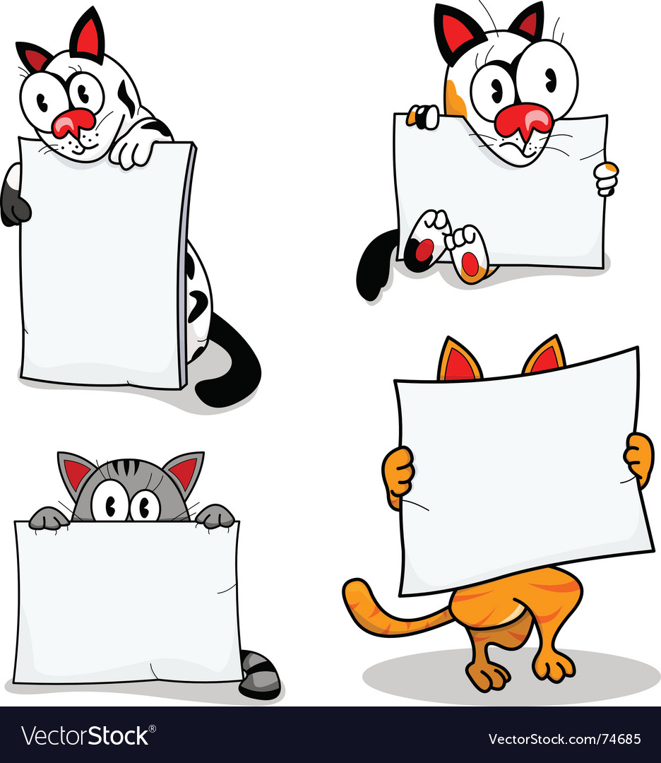 Cartoon cats Royalty Free Vector Image - VectorStock