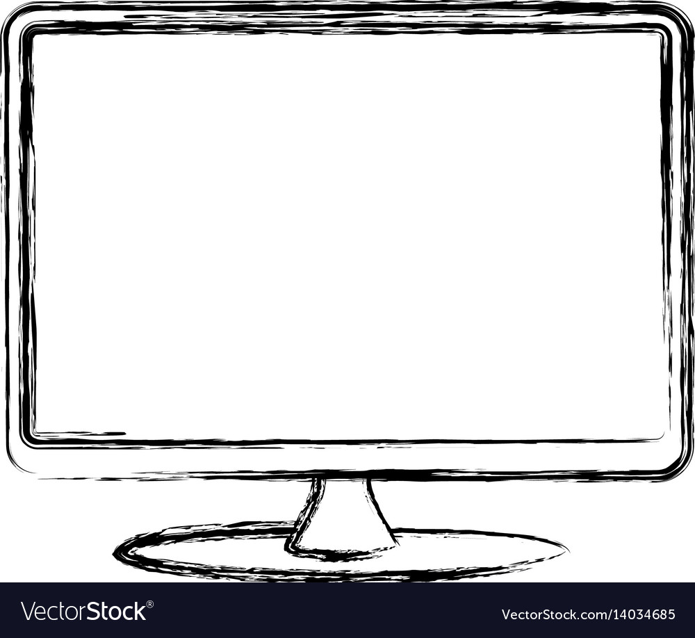 Desk computer technology Royalty Free Vector Image