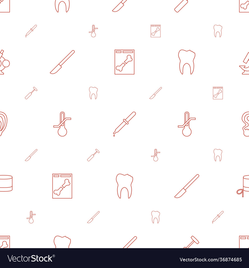 Medical icons pattern seamless white background