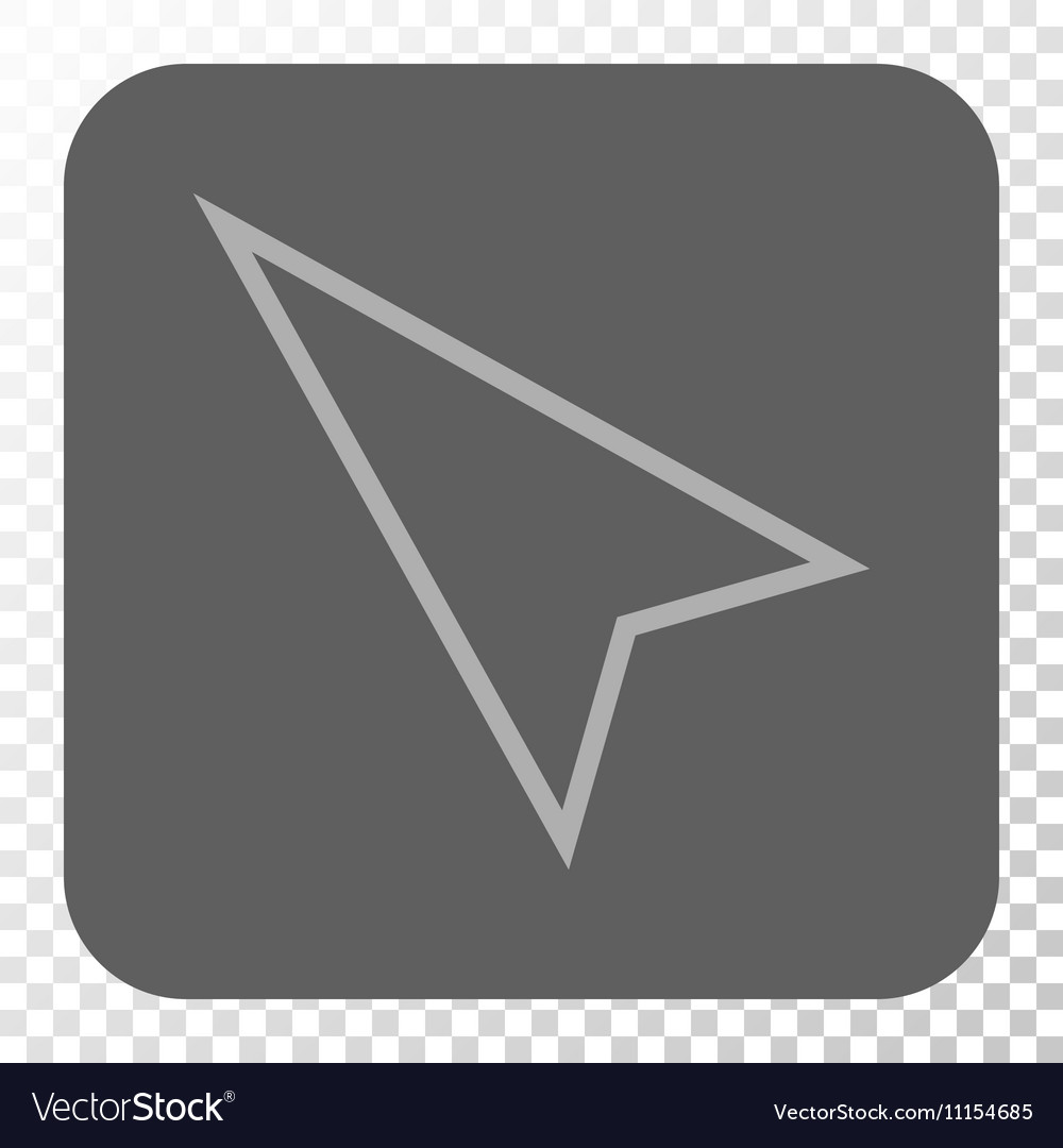 Pointer left up rounded square button